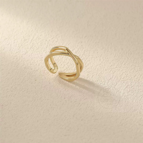 DELTA vegetarian ring index finger open ring women's fashionable ring cold style high-end niche design light luxury tail ring